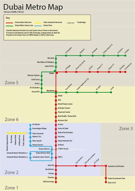 Download Dubai Metro Map PDF