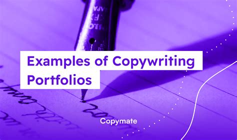 Examples of Copywriting Portfolios - Copymate