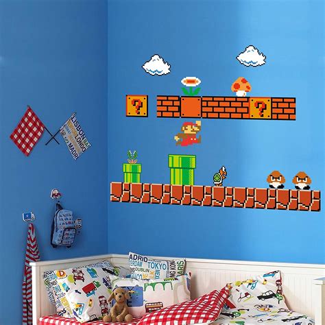 Super Mario Wall Decal Vinyl Stickers Peel & Stick Kids | Etsy