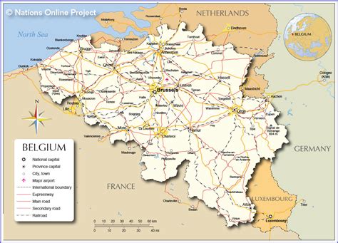 Political Map of Belgium - Nations Online Project