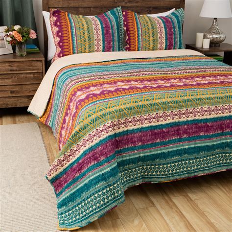 Shop Greenland Home Fashions Southwest BoHo Cotton 3-piece Quilt Set ...