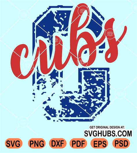 Grunge Chicago Cubs svg, Chicago Cubs svg, Cubs mascot Svg, Cubs cheer Svg