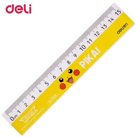 Deli Pokemon Cute Pikachu Art creative Ruler Stationery Student 15cm ...