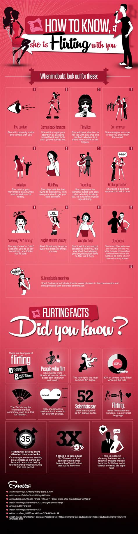 How to Know If She Is Flirting With You #Infographics | Flirting quotes ...