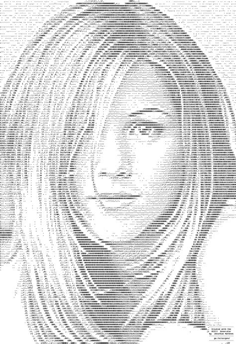 ASCII ART Photo: Jennifer Aniston, from http://eternalbleu.tistory.com ...