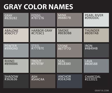 20 Greatest Gray Hex Codes for Cool, Calm, Elegant Designs in 2022 ...