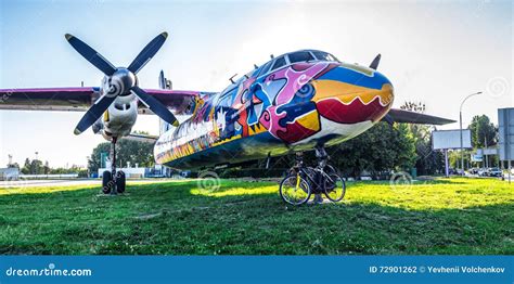 Graffiti Airplane Art Project Editorial Photography - Image of green ...