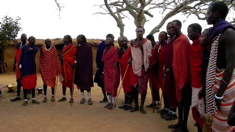 masai dance in a Maasai village - YouTube