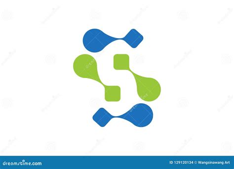 Blue and Green Letter S Modern Logo Design Inspiration Isolated on ...