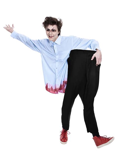 Fun Costume Half Zombie Costume - maskworld.com