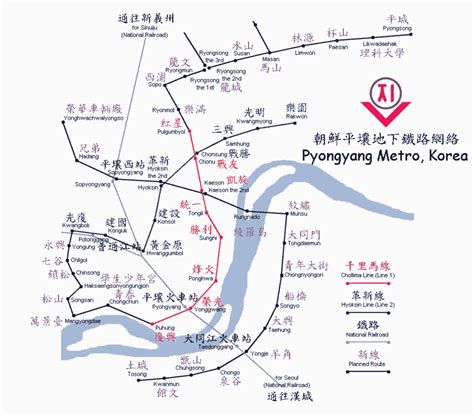 Pyongyang Metro Map - Pyongyang • mappery