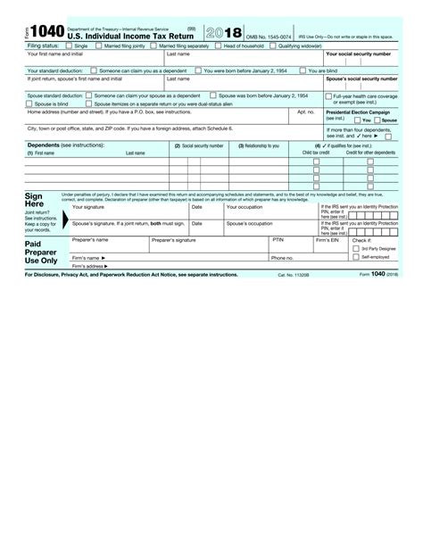 IRS 1040 Form Fillable Printable In PDF | 1040 Form Printable