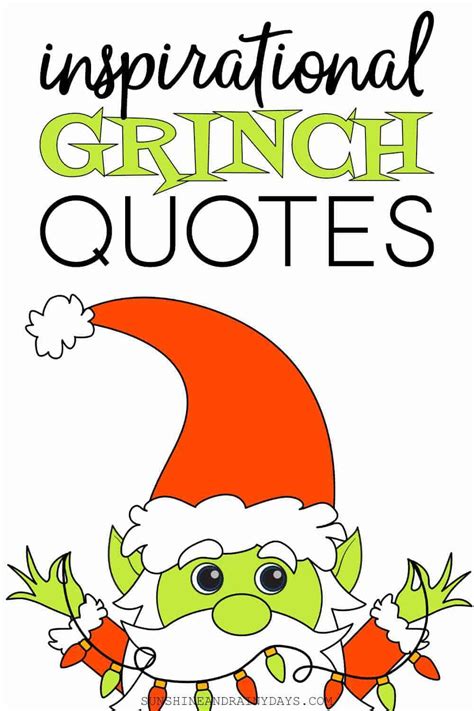 Grinch Quotes - Sunshine and Rainy Days