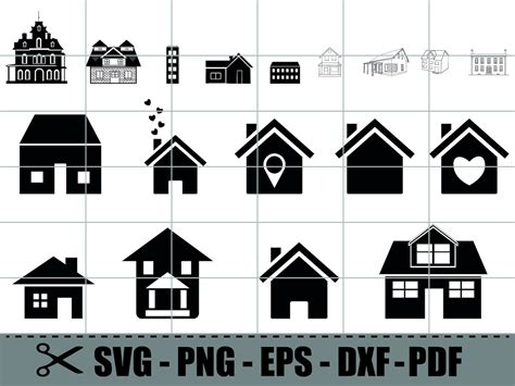 House Svg Building Svg Home Svg House Silhouette House Cut Files House ...