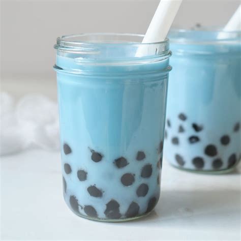 Butterfly Blue Boba Milk Tea Recipe - Mama Likes To Cook