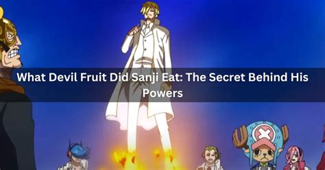 What Devil Fruit Did Sanji Eat - Secret Behind His Powers