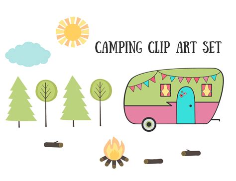 Royalty Free Images – Camping Clip Art Set | Starsunflower Studio Blog