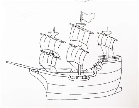 Caravel Drawing at PaintingValley.com | Explore collection of Caravel ...