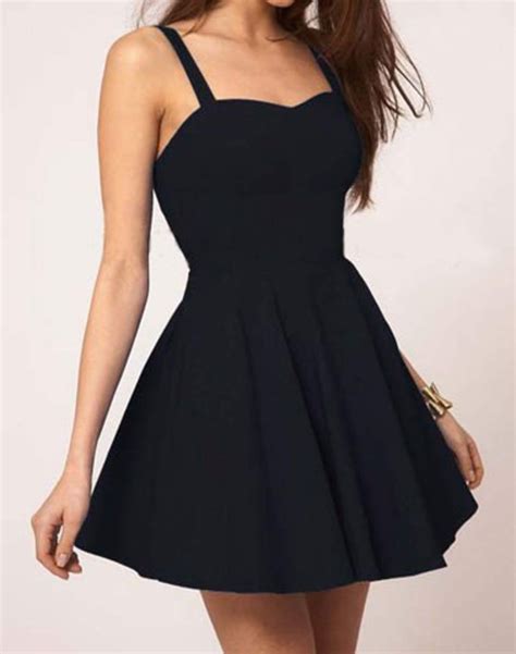 Black Mini Pleated Dress | Black prom dress short, Prom dresses for ...