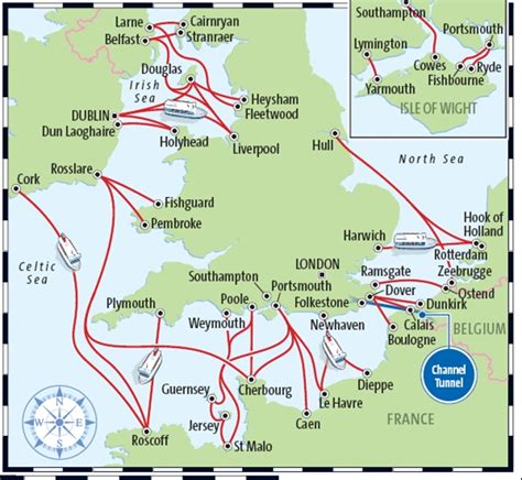 Uk Ferry Routes Map