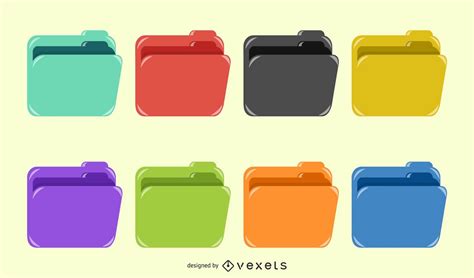 Color Folder Icon Vector Design Vector Download