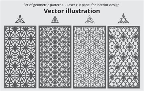 Set of decorative panels for laser cutting. Laser cut panel for ...