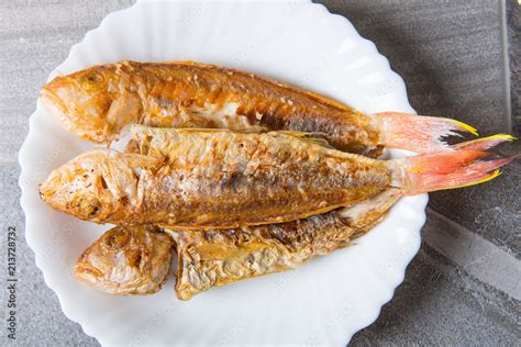 fried bisugo or threadfin beam fish Stock Photo | Adobe Stock