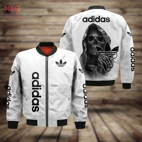 THE BEST Adidas Skull Printing 3D Luxury Brand Bomber Jacket POD Design