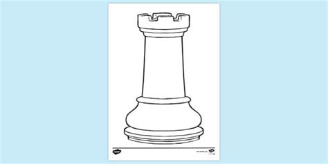 Rook Chess Piece Colouring | Colouring Sheets (Teacher-Made)