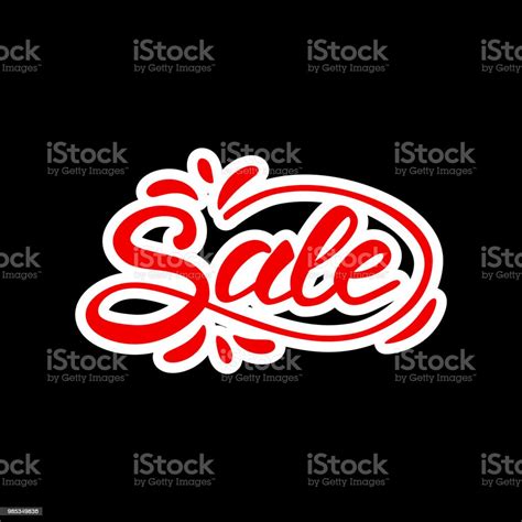 Lettering Design With A Word Sale Vector Illustration Stock ...