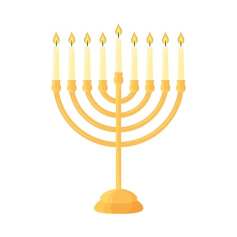 Hanukkah menorah isolated. Traditional Judaic Hanukah symbol. Jewish ...