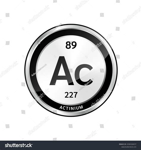 Actinium Symbol Icon Chemical Formulas Atomic Stock Vector (Royalty ...