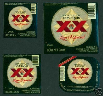 Dos Equis XX mexican beer labels | #23316226