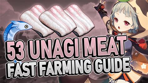 Unagi Meat 53 Locations FAST FARMING ROUTE | Genshin Impact 2.3 - YouTube