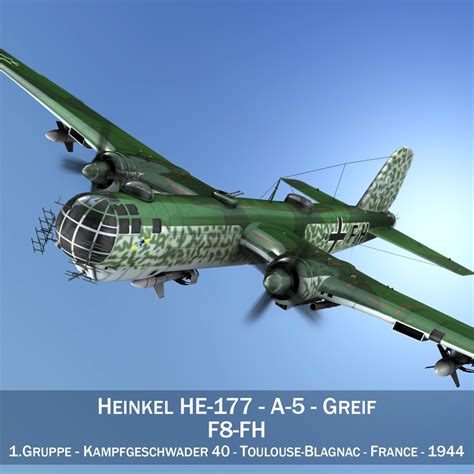 3d Heinkel He-177 - Bomber Model