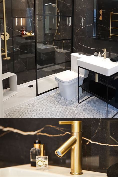 Black Marble Effect Bathroom Tiles