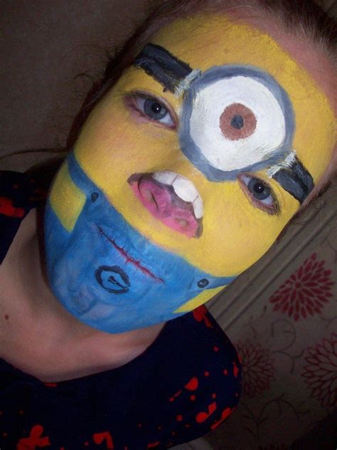 Minion face painting | Minion face paint, Funny minion pictures, Minion ...