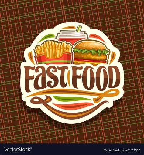 Logo for fast food Royalty Free Vector Image - VectorStock | Fast food ...