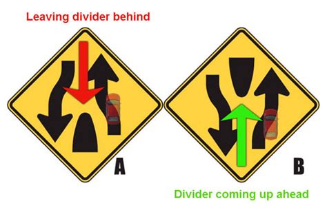 Top 10 DMV Questions - Divided Highway Signs