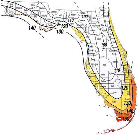 Florida Wind Zone Map - Florida Map