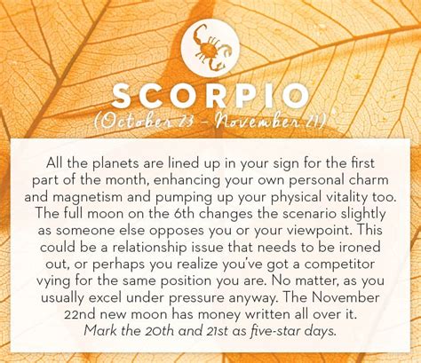 Scorpio Month - Get scorpio monthly horoscope and scorpio astrology for ...