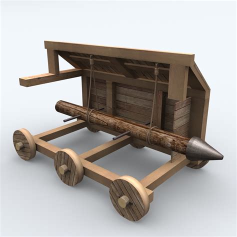 medieval ram siege weapons 3d model