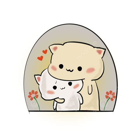 Cats Hug, Hug Love, Cats, Hug Day PNG Transparent Clipart Image and PSD ...