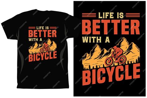 Premium Vector | Cycling t-shirt design vector graphics. unisex ...