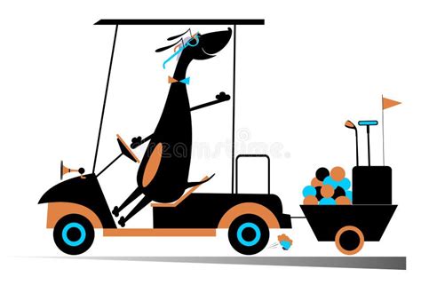 Dog Playing Golf Clipart Borders