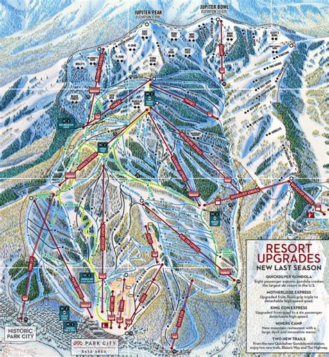 Utah Ski Maps | Park City Ski Resort Trail Map