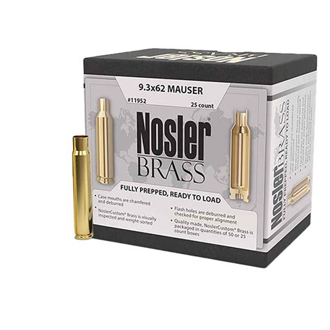 Nosler 9.3x62 Mauser Rifle Reloading Brass - 25 Count | Sportsman's ...