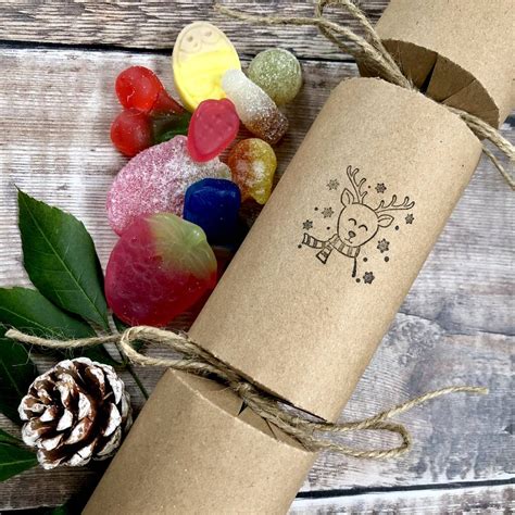 Six Plastic Free Eco Friendly Christmas Crackers By Rainbow Sweets And ...