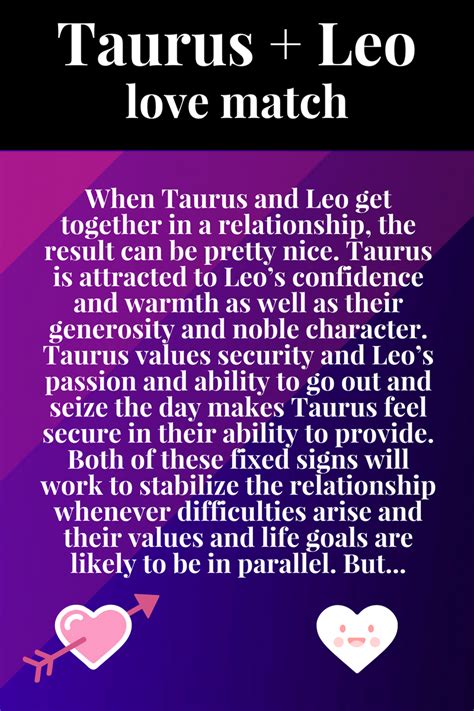 Taurus and Leo Compatibility relationship love match Taurus Man Leo ...