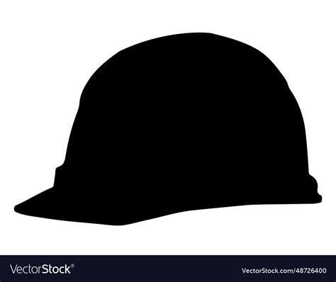 Hard hat silhouette art Royalty Free Vector Image